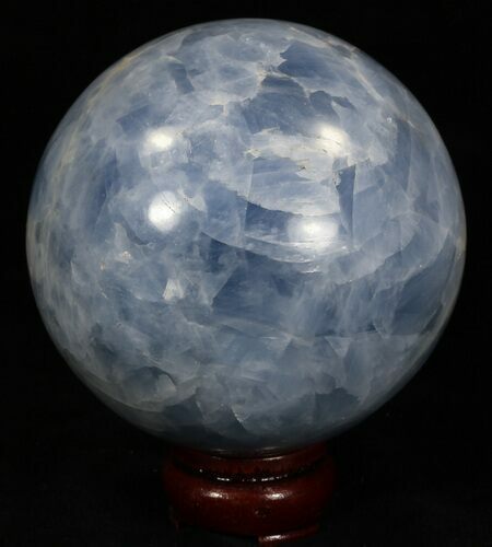 Polished Blue Calcite Sphere #32130